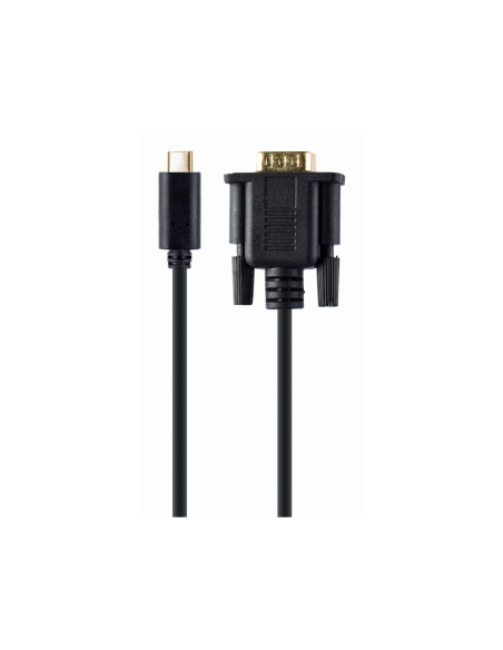 Gembird A-CM-VGAM-01 adaptador de cable de vídeo 2 m USB C VGA (D-Sub) Negro
