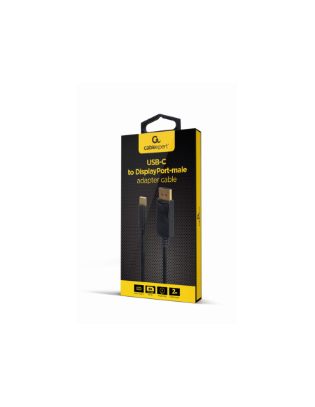 Gembird A-CM-DPM-01 adaptador de cable de vídeo 2 m USB Tipo C DisplayPort Negro