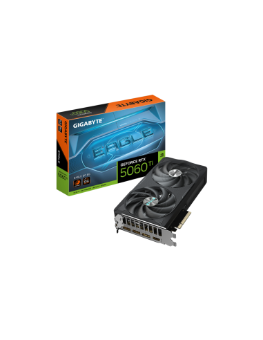 GIGABYTE GeForce RTX 5060 Ti EAGLE OC 8G Tarjeta Gráfica – 8 GB GDDR7, 128 bits, PCI-E 5.0, 2617 MHz Frecuencia del núcleo, 3 x 