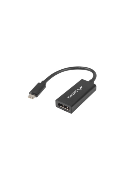 Lanberg AD-UC-DP-01 adaptador de cable de vídeo 0,15 m USB Tipo C DisplayPort Negro