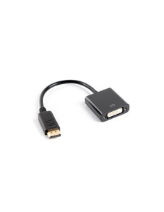 Lanberg AD-0007-BK adaptador de cable de vídeo 0,1 m DisplayPort DVI-D Negro
