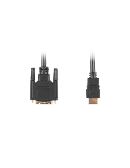 Lanberg CA-HDDV-10CC-0005-BK adaptador de cable de vídeo 0,5 m HDMI tipo A (Estándar) DVI-D Negro