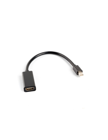 Lanberg AD-0005-BK adaptador de cable de vídeo 0,2 m Mini DisplayPort HDMI tipo A (Estándar) Negro