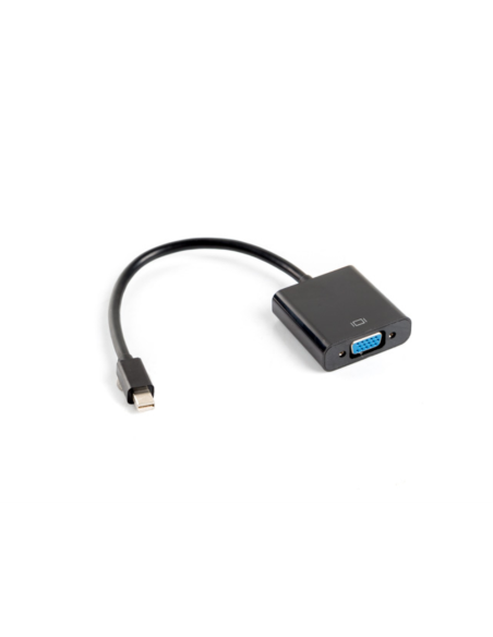 Lanberg AD-0006-BK adaptador de cable de vídeo 0,2 m VGA (D-Sub) Mini DisplayPort Negro