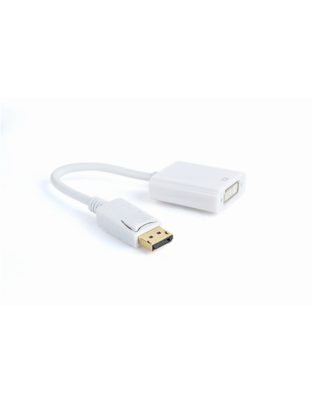 Gembird A-DPM-DVIF-002-W adaptador de cable de vídeo 0,1 m DisplayPort DVI Blanco