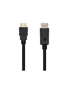 AISENS Cable Conversor DisplayPort A HDMI, DP/M-HDMI/M, Negro, 1.0m