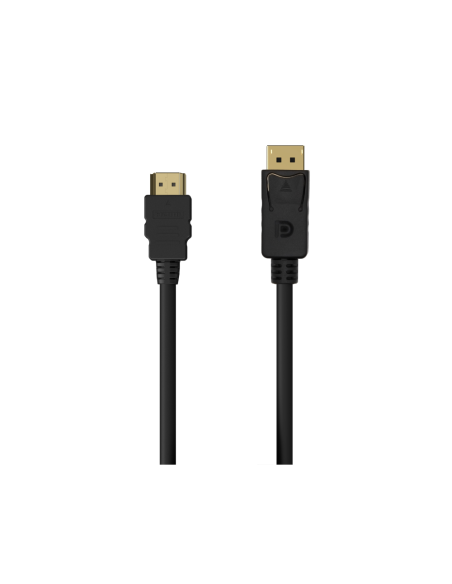 AISENS Cable Conversor DISPLAYPORT a HDMI, DP/M-HDMI/M, Negro, 0.5M