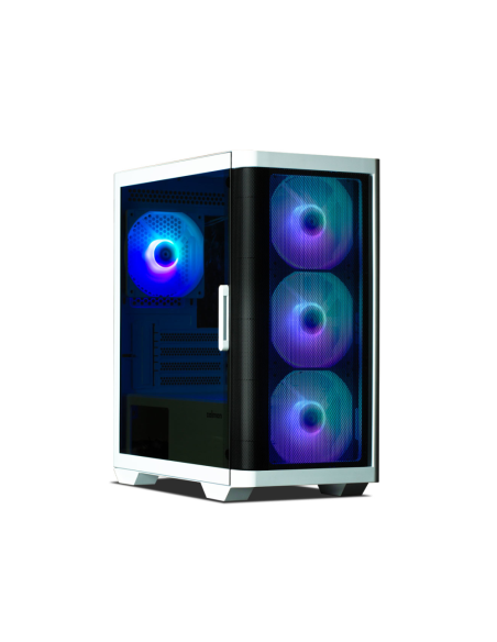Zalman M4 WHITE carcasa de ordenador Mini Tower Negro, Blanco