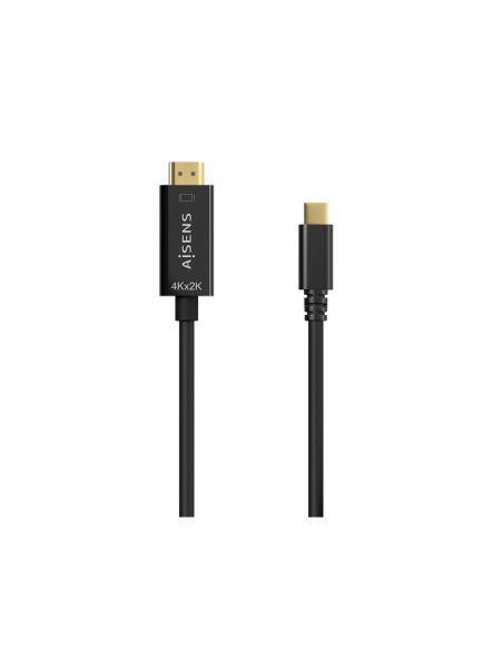 AISENS Cable Conversor USB-C A HDMI 4K@30Hz, USB-C/M-HDMI/M, Negro, 1.8M