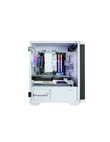 Zalman M4 WHITE carcasa de ordenador Mini Tower Negro, Blanco