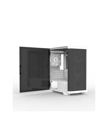 Zalman M4 WHITE carcasa de ordenador Mini Tower Negro, Blanco