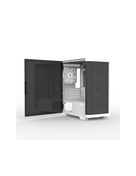 Zalman M4 WHITE carcasa de ordenador Mini Tower Negro, Blanco