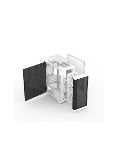 Zalman M4 WHITE carcasa de ordenador Mini Tower Negro, Blanco