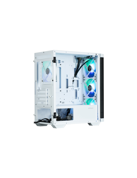 Zalman M4 WHITE carcasa de ordenador Mini Tower Negro, Blanco