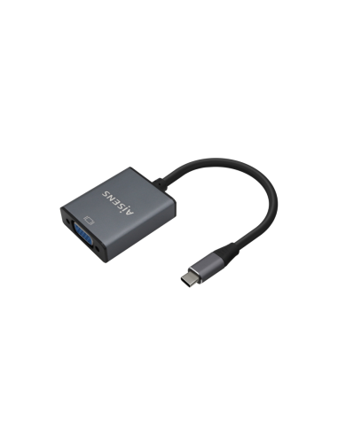 AISENS Conversor Aluminio USB-C a VGA, USB-C/M-HDB15/H, Gris, 15cm
