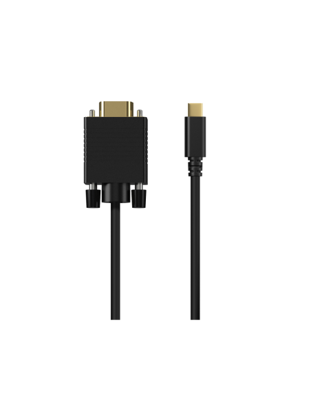 AISENS Cable Conversor USB-C a VGA, USB-C/M-HDB15/M, Negro, 0.8M