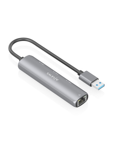AISENS USB3.0 Dock USB-A A Ethernet Gigabit + Hub 3xUSB-C, Gris, 15cm