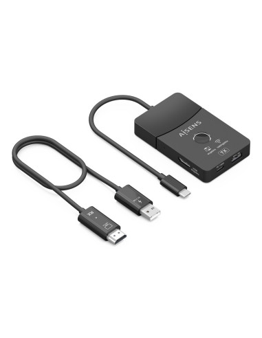 AISENS ASWL-H2KDC30M05-BK base para portátil y replicador de puertos Inalámbrico y alámbrico USB 3.2 Gen 1 (3.1 Gen 1) Type-C