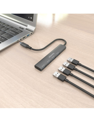 AISENS A109-0943 base para portátil y replicador de puertos Alámbrico USB 3.2 Gen 1 (3.1 Gen 1) Type-C