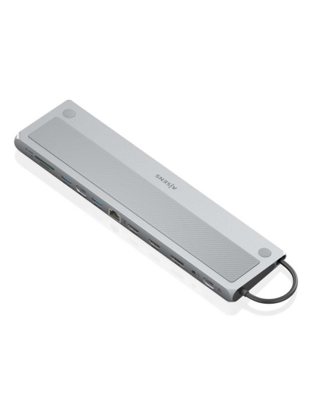 AISENS ASUC-12P020-GR base para portátil y replicador de puertos Alámbrico USB 3.2 Gen 1 (3.1 Gen 1) Type-C