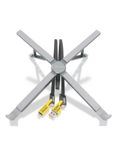 AISENS ASUC-4P021-GR base para portátil y replicador de puertos Alámbrico USB 3.2 Gen 1 (3.1 Gen 1) Type-C 2