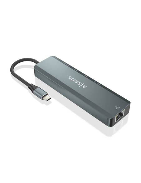 AISENS ASUC-5P011-GR base para portátil y replicador de puertos Alámbrico USB 3.2 Gen 1 (3.1 Gen 1) Type-C