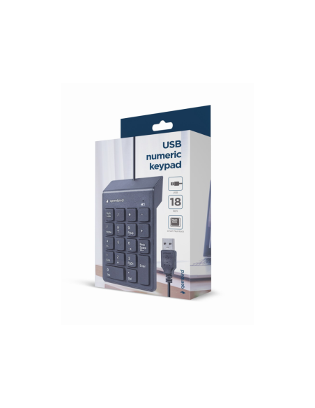 Gembird KPD-U-03 teclado numérico Portátil/PC USB Negro