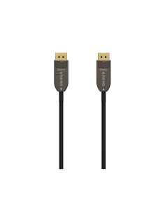 AISENS Cable DISPLAYPORT AOC V1.4 8K@60Hz 4K@120Hz 4:4:4 32.4Gbps, DP/M-DP/M, Negro, 30M