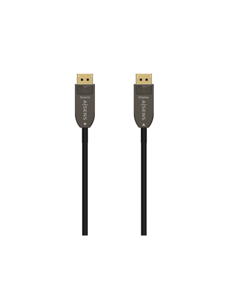 AISENS Cable DISPLAYPORT AOC V1.4 8K@60Hz 4K@120Hz 4:4:4 32.4Gbps, DP/M-DP/M, Negro, 50M