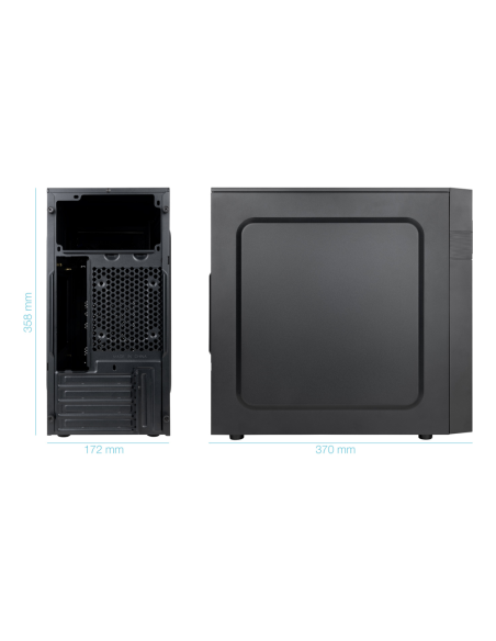 TooQ Caja Minitorre Micro-ATX “ISOBOX ULTRA”, Negra