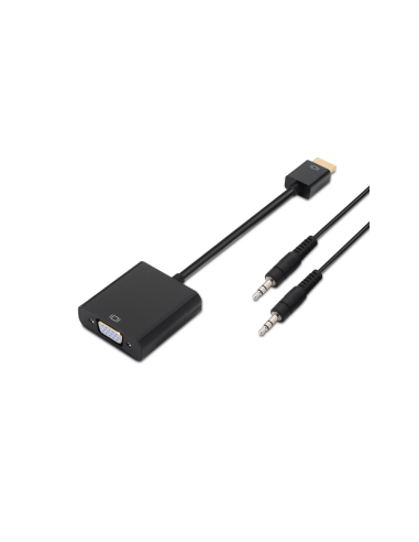 AISENS A122-0126 adaptador de cable de vídeo 0,1 m Negro