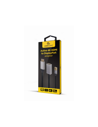 Gembird A-HDMIM-DPF-02 adaptador de cable de vídeo 0,1 m HDMI tipo A (Estándar) DisplayPort Negro