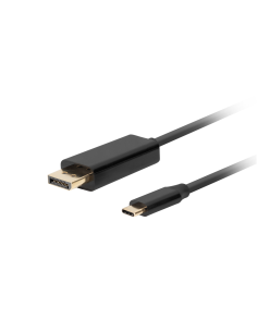 Lanberg CA-CMDP-10CU-0010-BK adaptador de cable de vídeo 1 m USB Tipo C DisplayPort Negro