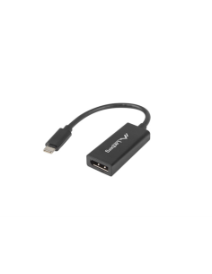 Lanberg AD-UC-DP-01 adaptador de cable de vídeo 0,15 m USB Tipo C DisplayPort Negro