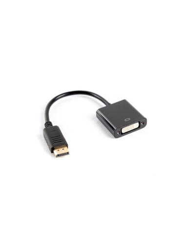 Lanberg AD-0007-BK adaptador de cable de vídeo 0,1 m DisplayPort DVI-D Negro
