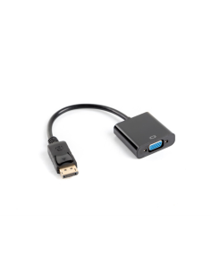 Lanberg AD-0002-BK adaptador de cable de vídeo 0,2 m VGA (D-Sub) DisplayPort Negro
