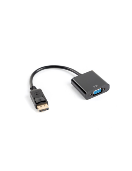 Lanberg AD-0002-BK adaptador de cable de vídeo 0,2 m VGA (D-Sub) DisplayPort Negro