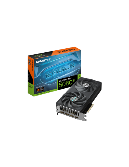 GIGABYTE GeForce RTX 5060 Ti EAGLE OC 16G Tarjeta Gráfica – 16 GB GDDR7, 128 bits, PCI-E 5.0, 2617 MHz Frecuencia del núcleo, 3 