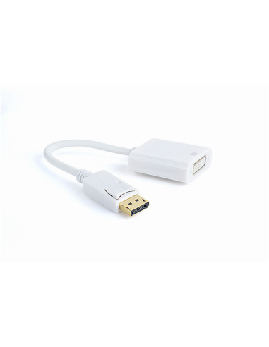 Gembird A-DPM-DVIF-002-W adaptador de cable de vídeo 0,1 m DisplayPort DVI Blanco