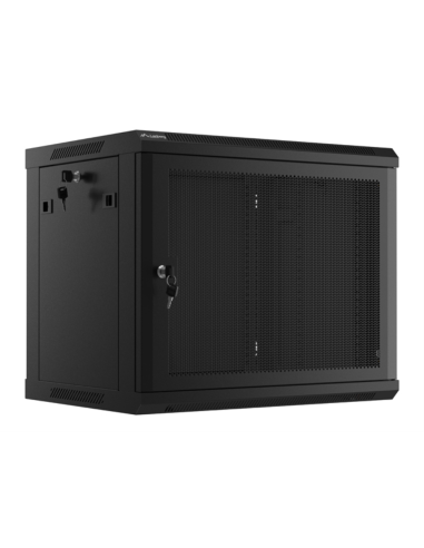 Lanberg WF01-6409-23B armario rack 9U Bastidor de pared Negro
