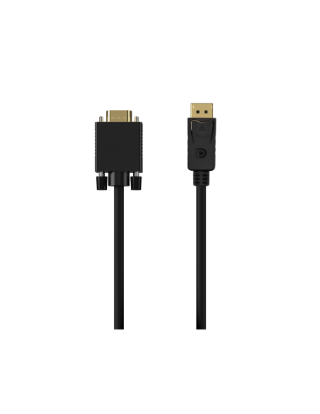 AISENS Cable Conversor DISPLAYPORT a VGA, DP/M-VGA/M, Negro, 1.0M