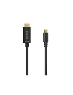 AISENS Cable Conversor USB-C A HDMI 4K@30Hz, USB-C/M-HDMI/M, Negro, 1.8M
