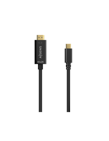 AISENS Cable Conversor USB-C A HDMI 4K@30Hz, USB-C/M-HDMI/M, Negro, 1.8M