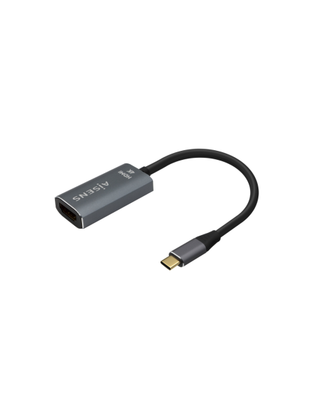 AISENS Conversor Aluminio USB-C a HDMI 4K@60Hz, USB-C/M-HDMI/H, Gris, 15cm