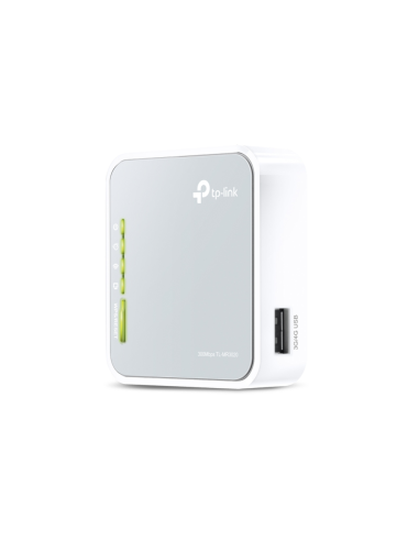TP-Link TL-MR3020 router inalámbrico Ethernet rápido Banda única (2,4 GHz) Gris, Blanco