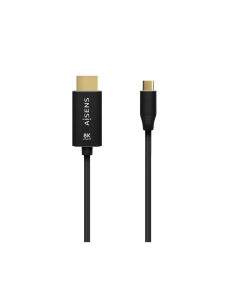 AISENS Cable Conversor Aluminio USB-C A HDMI 2.1 8k@60Hz, USB-C/M-HDMI/M, Negro, 1.0m