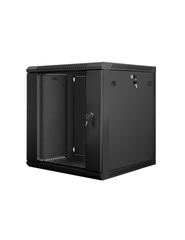 Lanberg WF01-6612-10B armario rack 12U Bastidor de pared Negro