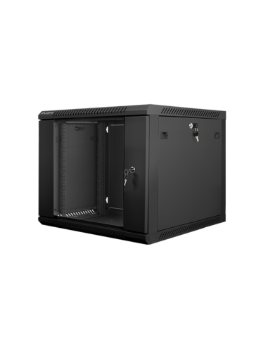 Lanberg WF01-6609-10B armario rack 9U Bastidor de pared Negro