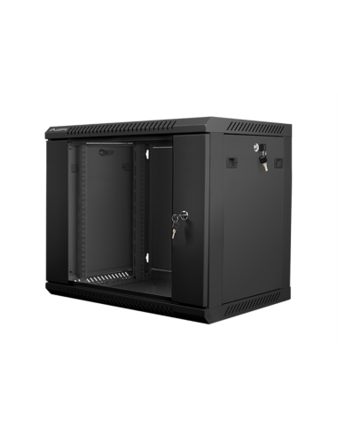 Lanberg WF01-6409-10B armario rack 9U Bastidor de pared Negro