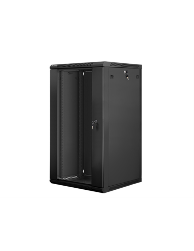 Lanberg WF01-6622-10B armario rack 22U Bastidor de pared Negro